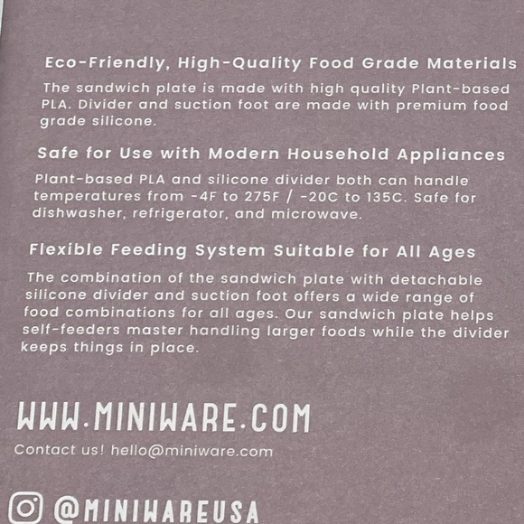 NWT Miniware Eco-Friendly Vanilla Cotton Candy Pink Feeding Set - Picture 4 of 5